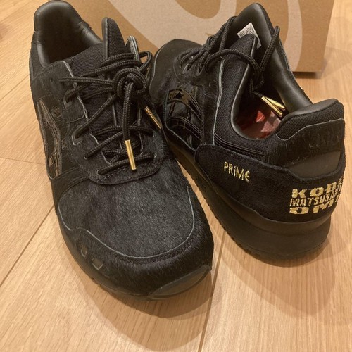 ASICS Gel Lite III OG PRIME Uomo 10.5 US Nero Oro Collab Mai