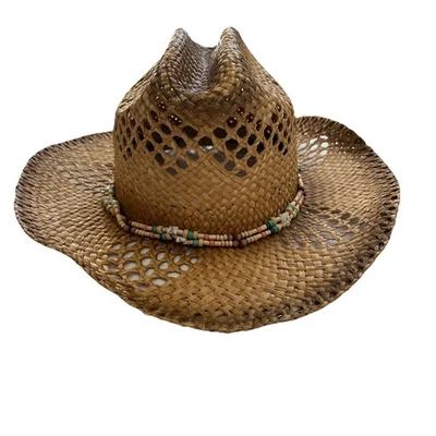 Shyanne Western Hat Womens One Size 100% Natural Fiber Multi Color Beaded Band - Image 1 of 4