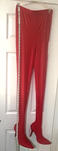 Rote Damen-Stiefelleggings – Größe 10 - Bild 1 von 16