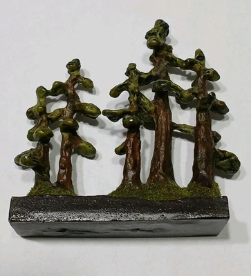 Bronze Sculpture Small-Scale Group of Trees 2.5"Hx2.5"Lx1"W - Image 1 of 4