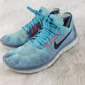 Nike Free RN Flyknit blaue leichte sportliche Laufschuhe Damengröße US 9 - Bild 1 von 6