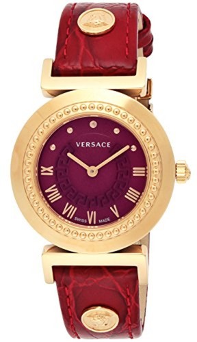 Orologio VERSACE VANITY lettera rossa P5Q80D800S800 donna Giappone F S con traccia nuovo