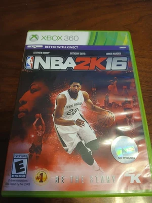 XBOX 360- NBA 2k16. Stephen Curry, Anthony Davis, James Harden. 2k. NBA *TESTED* - Image 1 of 3