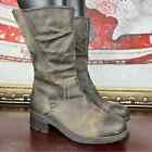 Clarks Artisan Mansi Juniper Leather Women's Boots Size 9 Brown Moto Distressed