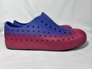 Native Kids Jefferson Sugarlite Ombre Shoes Blue/Radberry Pink/Adventure Size J3 - Picture 1 of 9
