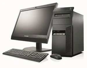 Fast Lenovo Tower PC Set - Intel i5 3rd Gen 4GB RAM 256GB SSD WiFi - W10 Pro - Picture 1 of 5