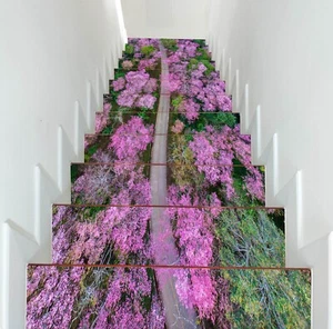 3D Lila Wald C165 Stair Risers Dekoration Fototapete Vinyl Tapete Vera - Bild 1 von 6
