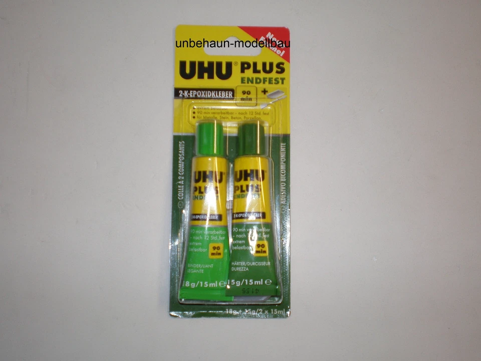 UHU Plus Endfest 33g Tube 2-K-Epoxidharzkleber Epoxy (36,97 EUR pro 100 g) - Bild 1 von 1