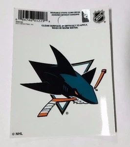 San Jose Sharks 3" x 4" Small Static Cling - Truck Car Window Decal NEW NHL - Picture 1 of 1