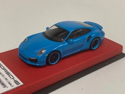 1/43 Minichamps Porsche 911 (911) Turbo Riviera Blue with Forgiato Wheels A1148 - Image 1 of 4
