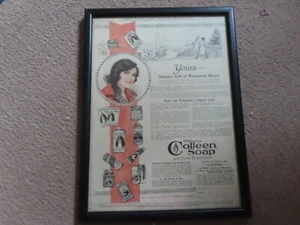 McClinton's of Tyrone Colleen Soap Vintage Framed Advert 1919 Punch Magazine - Picture 1 of 1