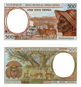 Billete de los Estados de África Central 1995 P501 NC 500 francos Guinea Ecuatorial - Imagen 1 de 1