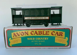 Avon San Francisco Cable Car Wild Country After Shave Decanter - FULL with BOX - Picture 1 of 7