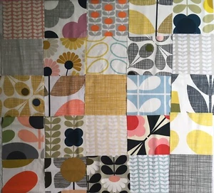 ORLA KIELY 25 * 15cm Squares Bundle Stem Scribble Flower Kimono Oval Daisy New - Picture 1 of 7
