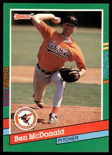 1991 Donruss #485 Ben McDonald used