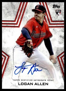 2023 Topps Update LOGAN ALLEN BASEBALL STARS AUTO GUARDIANS RC BSA-LA