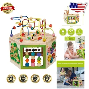 Non-Toxic Garden Activity Cube - 7-in-1 Educational Toy for Babies 18+ Months - Picture 1 of 8