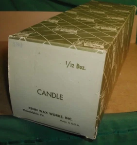 Vintage Neu! Penn Wax Works Post-Lite #580 Weihnachtskerze 14", OVP - Bild 1 von 9