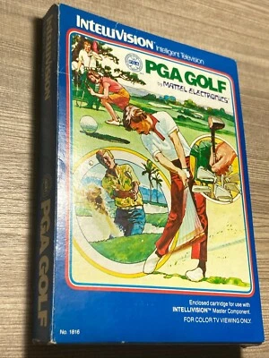 VTG Intellivision Game - PGA Golf Complete w/ Manual & Insert Nice Box & Graphic - Image 1 of 4