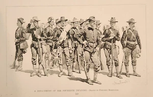 Frederic Remington New York Army Calvary Horses Troopers Harper's Weekly 1894 #3 - Picture 1 of 2