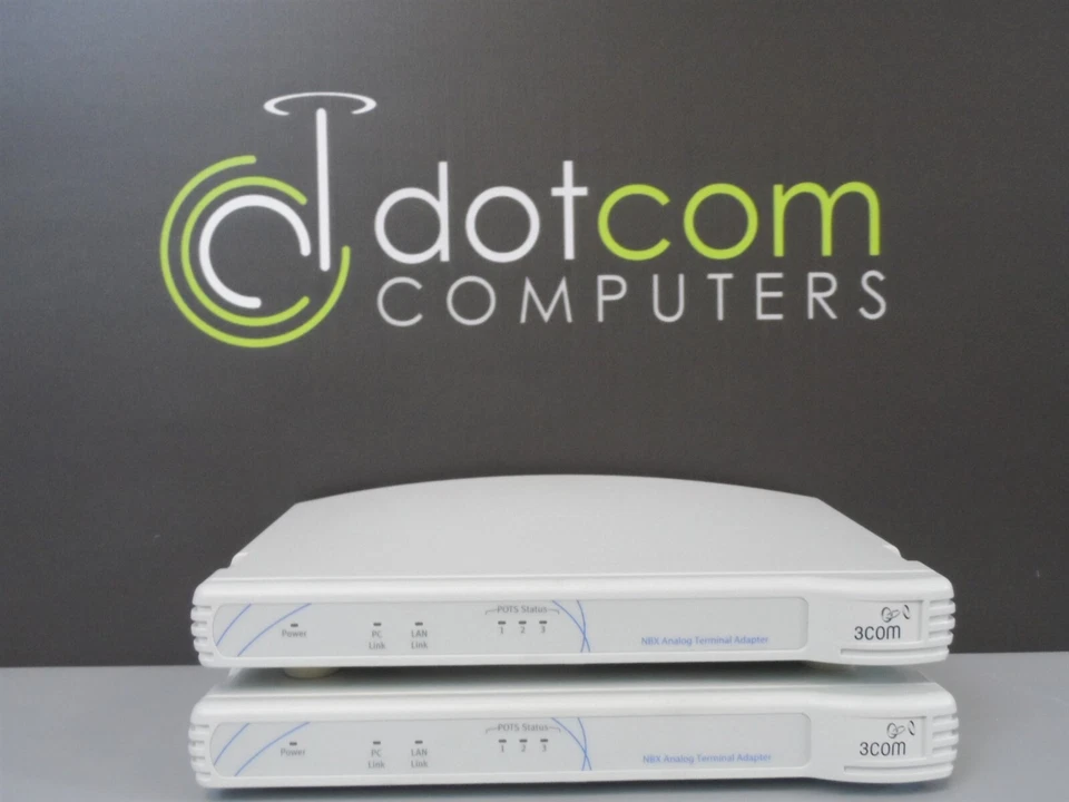 3Com 3C10400 NBX Analog Terminal Adapter 6555-0107-01 Power Over POE Lot 2x  - Image 1 of 4