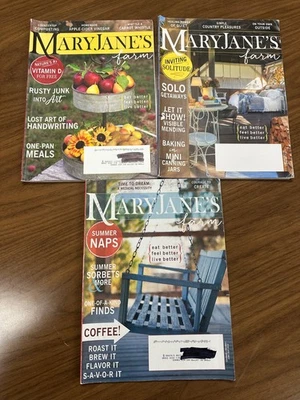 Mary Janes Farm Magazine Lot of 3, 2022, Coffee, Sorbets, Art of Handwriting Foto 1 de 4