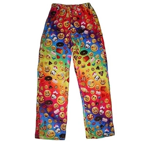 Emojicon Big Girl's Lounge Pants with Yellow Smiles Tote Size Small (7-8) NWT - Picture 1 of 4