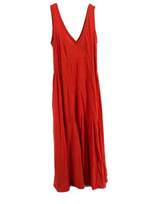 Maxi Vestido Maeve Naranja Cuello en V Sin Mangas | Talla XS Foto 1 de 4