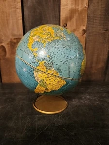 Globo terrestre universal Cram’s de colección 7 pulgadas base metálica 1940 - Imagen 1 de 11