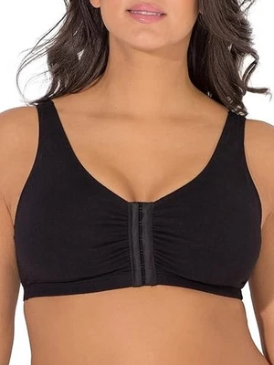 34 (2-Pack) New Fruit of the Loom Front Close Bralette 6014, 1 Black/1 White - Image 1 of 4