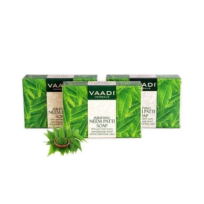 @ Vaadi Herbals Neem Patti Seife Reine Neemblätter 3 x 75g d599 - Bild 1 von 4