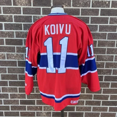 Montreal Canadiens Red #11 Saku Koivu CCM Sewn Home Jersey Men's XXL / 2XL MiC - Image 1 of 4