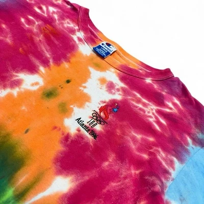 Camisa Tie Dye Champion Athletics Vintage Atlanta Juegos Olímpicos de Verano 1996 Hecha en EE. UU. L Foto 1 de 4