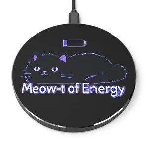 Chargeur sans fil chat, miaulement d'énergie, chargeur chat mignon, cadeau chat drôle - Photo 1 sur 5