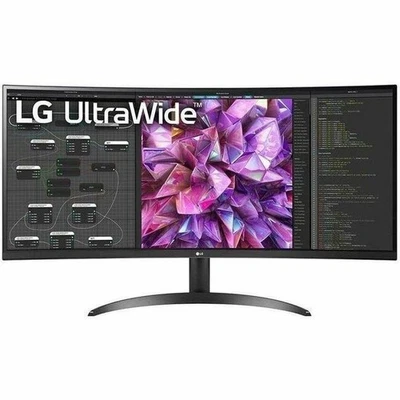 LG 34BQ60QC-B 34" UW-QHD 3440x1440 Curved Screen LCD IPS Monitor - Image 1 of 4