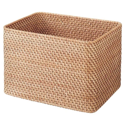 MUJI Overlapping Rattan Rectangular Basket Large (V) Approx. Width 36 x Depth 26 - Image 1 of 4