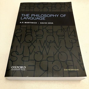 The Philosophy of Language by A.P. Martinich & Sosa Sixth Edition Paperback - Picture 1 of 5