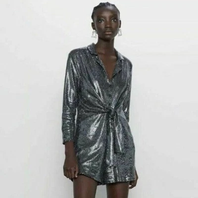 Mono mameluco Zara plateado - talla XS NUEVO SIN ETIQUETAS Foto 1 de 4