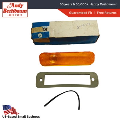 Lámpara de estacionamiento derecha Chrysler Dodge 880 1963-1964 lente de luz con junta 2448270 Nuevo de Lote Antiguo Foto 1 de 4