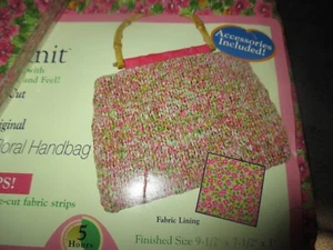 BOLSO/BOLSO DE MANO VINTAGE A RAYAS DE TELA FLORAL de la tarde - 2004 - Imagen 1 de 3