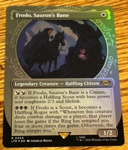 Magic The Gathering El Señor de los Anillos, Frodo Sauron's Bane - Lámina de vitrina - Imagen 1 de 1