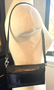 VERSTELLBARE LÄNGE Hobo schwarz Leder Handtasche Schulter Crossbody Tasche Handtasche 7,5x4" - Bild 1 von 8
