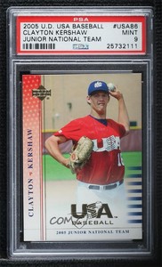 2005 Upper Deck USA Baseball Junior National Team Clayton Kershaw PSA 9 MINT