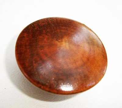 Tirador de cajón de madera perilla de arce tigre herrajes antiguos "grano de ostra" de 1/2" de diámetro Foto 1 de 4