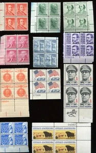 US STAMPS LOT OF 19 BLOCKS 1/2c THRU 20c - OUTSTANDING VARIETY (A971) - Picture 1 of 4