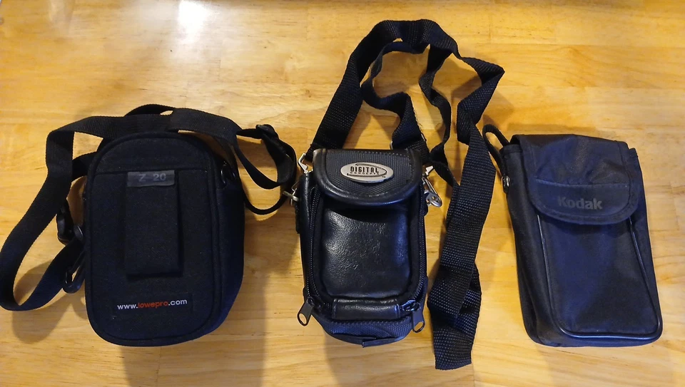 Camera Cases Bags Kodak Lowepro Z20 Digital Concepts Carry Zippers Straps Vtg - Image 1 of 4