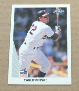 Carlton Fisk Chicago White Sox 1990 Leaf Card Number 10
