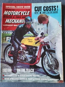 Vintage October 1967 Motorcycle Mechanics Magazine Triton Honda 175 Show Issue - Picture 1 of 4