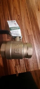 AMERICAN VALVE Lead Free Brass Ball Valve,Inline,FNPT,1-1/2 inch #369203 - Picture 1 of 10