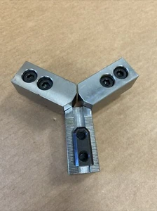 5" Steel Soft Jaws 1.5mm x 60° Serrated for B-210 Type Chucks POINTED 1.25" HT - Picture 1 of 7